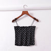 Summer 2022 yellow black white off shoulder crop top women shirts workout backless spaghetti strap cami top streetwear