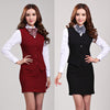 Summer 2022 Formal Ladies Business Suits for Women Skirt Suits Red Waistcoat & VestFemale Office Uniform Style