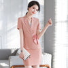 Summer 2023 Professional Women's Skirt Suit Casual  Ladies Pink Jacket Small Suit Female Elegant Slim Skirt