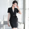 Summer 2023 Professional Women's Skirt Suit Casual  Ladies Pink Jacket Small Suit Female Elegant Slim Skirt