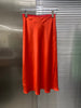 Summer 2022 acetate satin high waist drape skirt 0627