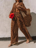 Summer 2023 women's leopard print suit chiffon suit