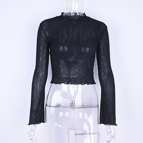 Summer Autumn Thin Women Tops And Blouses 2022 Sexy Ladies Long Sleeve White Black Shirts Femme High Street Blusa Feminina