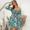 Summer Black Floral Dresses Women Elegant Vestidos Spring White Petal Sleeve Slim Waist Dresses Female Y2K Casual Clothe