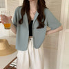 Summer Blazers Women 2023 Solid Simple Leisure Thin Loose Single Breasted Korean Style Streetwear Youth All-match Cozy