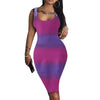 Summer Concise Elegant Dress Women's Sexy Vest Tank Dress Fit Slim Sleeveless Basic Midi Club Party Chic Dresses Vestido #t3p