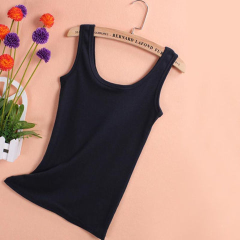 Summer Cotton U neck Women Tank Sleeveless Vest Tops & Camis