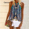 Summer Daisy Print Blouses Shirt Women Spring Backless Sleeveless Boho Blouse Plus Size Sexy V Neck Beach Strappy Tops Blusa