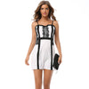 Summer Dress 2022 Women Causal Sexy Elegant Spaghetti Strap Lace Appliques Patchwork Color Strapless A-line Dresses Vestidos