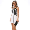 Summer Dress 2022 Women Causal Sexy Elegant Spaghetti Strap Lace Appliques Patchwork Color Strapless A-line Dresses Vestidos