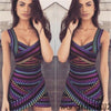 Summer Dress 2022 Women Sleeveless Bandage Bodycon Evening Party Short Mini Dress Snake Printed Hot Design Vestidos Mujer