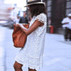 Summer Dress 2022 Women Casual Beach Short Dress Tassel Black White Mini Lace Dress Sexy Party Dresses Vestidos S-XL Vestido #0