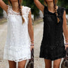 Summer Dress 2022 Women Casual Beach Short Dress Tassel Black White Mini Lace Dress Sexy Party Dresses Vestidos S-XL Vestido #0