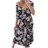 Summer Dress Women's Casual Printing Short Sleeve Holiday Party Floral Print Long Dress Ladies Dresses Robe Fleurie Femme 2022