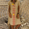 Summer Dress Women's Summer Sexy  V-neck Short-sleeved Printed Casual Dresses Plus Size Women Clothing Beach Casual Dress