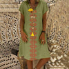 Summer Dress Women's Summer Sexy  V-neck Short-sleeved Printed Casual Dresses Plus Size Women Clothing Beach Casual Dress