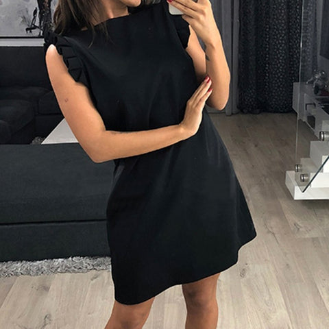 Summer Dresses For Women Sleeveless Pleated A-Line Elegant Femmel Vestidos Plus Size Fashion Vintage Beach Dress WS5538P