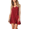 Summer Dresses Women  Casual Sleeveless V-neck Printing Dress Ladies Loose Mini Dresses Femme Robe Vestido De Mulher