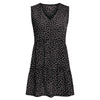Summer Dresses Women  Casual Sleeveless V-neck Printing Dress Ladies Loose Mini Dresses Femme Robe Vestido De Mulher