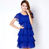 Summer Elegant Chiffon Dress Bodycon Casual Women Dress Robe 2022 Short sleeves o-Neck Dresses Plus Size woman clothing 5XL