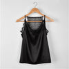 Summer Elegant Women Lace V Neck Imitation Satin Silk Top Sexy Tops Women Tank Top Women's Sleeveless Tops Shirts