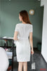 Summer Casual White Blazer Women Business Suits with Skirt and Top Sets Short Sleeve Jacket Female Clothes