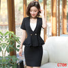 Summer Female Skirt Suits for Women Blazer and Jacket Sets Pink Office Ladies Work Wear Clothes