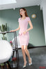Summer Ladies Pink Blazer Women Business Suits with Skirt and Top Sets Short Sleeve Jacket Office Uniform Styles