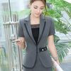Summer Fashion formal women blazer Business New elegant short sleeve jackets office ladies plus size work uniforms Gray black