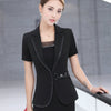Summer Fashion formal women blazer Business New elegant short sleeve jackets office ladies plus size work uniforms Gray black