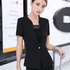 Summer Fashion women blazer Business New elegant short sleeve jackets office ladies plus size work wear uniforms red black