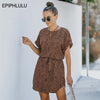 Summer Floral Print Dress Women Short Sleeve Chiffon Dress Ladies Casual Short Party Dress For Women 2023