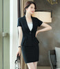 Summer Formal Female Skirt Suits for Women Busiiness Suits Black Blazer and Jacket Set Work Outfit Office Uniform Styles
