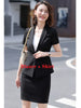 Summer Formal Female Skirt Suits for Women Business Suits Ladies Work Wear Grey Black Blazer and Jacket Sets OL Styles