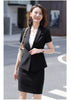 Summer Formal Female Skirt Suits for Women Business Suits Ladies Work Wear Grey Black Blazer and Jacket Sets OL Styles