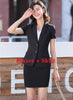 Summer Formal Female Skirt Suits for Women Business Suits Office Ladies Black Blazer and Jacket Sets Work Wear Uniform