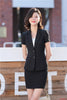 Summer Formal Female Skirt Suits for Women Business Suits Office Ladies Black Blazer and Jacket Sets Work Wear Uniform