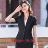 Summer Formal Female Skirt Suits for Women Business Suits Office Ladies Black Blazer and Jacket Sets Work Wear Uniform