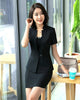 Summer Formal Female Skirt Suits for Women Work Wear Navy Blue Blazer and Jacket Set Office Uniform Styles
