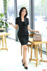 Summer Formal Female Skirt Suits for Women Work Wear Navy Blue Blazer and Jacket Set Office Uniform Styles