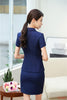 Summer Formal Navy Blue Blazer Women Skirt Suits Work Wear Ladies Business Suits Office Uniform Styles