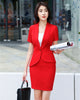 Summer Formal Red Blazer Women Skirts Suits Ladies Ladies Work Wear Business Clothes OL Styles
