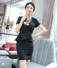 Summer Formal Women Skirt Suits Navy Blue Blazer and Jacket Set Work Wear Ladies Business Suits OL Styles