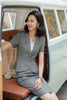 Summer Formal Women Skirt Suits Navy Blue Blazer and Jacket Sets Ladies Work Wear Business Office Uniform Styles
