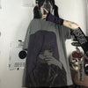 Summer Gothic Graphic T Shirt Women Harajuku Anime Print Tee Japan 2023 Goth Top Vintage Oversize Streetwear Alt Clothes