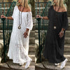 Summer Half Sleeve Lace Crochet Long Dress ZANZEA Women Party Maxi Sundress Robe Femme Elegant O Neck Hollow Out Vestido