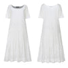 Summer Half Sleeve Lace Crochet Long Dress ZANZEA Women Party Maxi Sundress Robe Femme Elegant O Neck Hollow Out Vestido