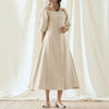 Summer Holiday Elegant Sundress ZANZEA Women Square Neck Buttons Robe Puff Sleeve Solid Vestidos Casual Midi Femme
