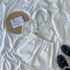 Summer Korean Sexy Short Set Women Casual Two Pieces Suit Backless V-neck Hanging Neck Vest + Irregular Shorts