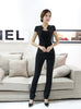 Summer Ladies Black Blazer Women Business Suits Formal Office Suits Work Wear Sets